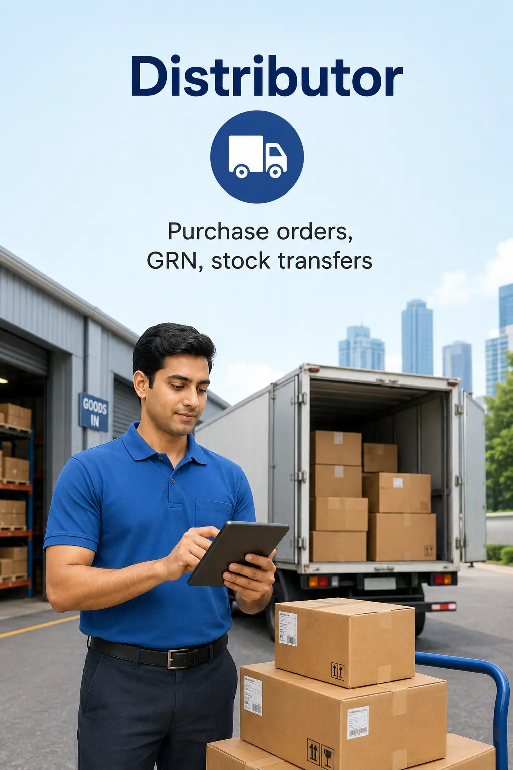 Distribution and warehouse operations management using BusinessBook Plus