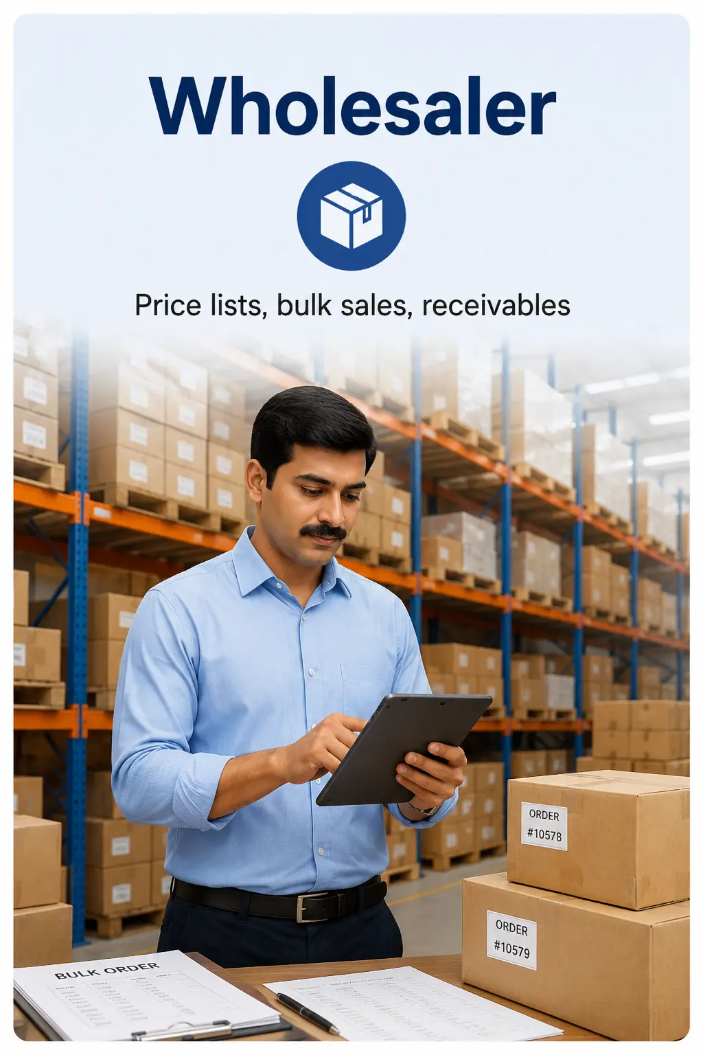 Wholesale inventory management software for order and stock tracking