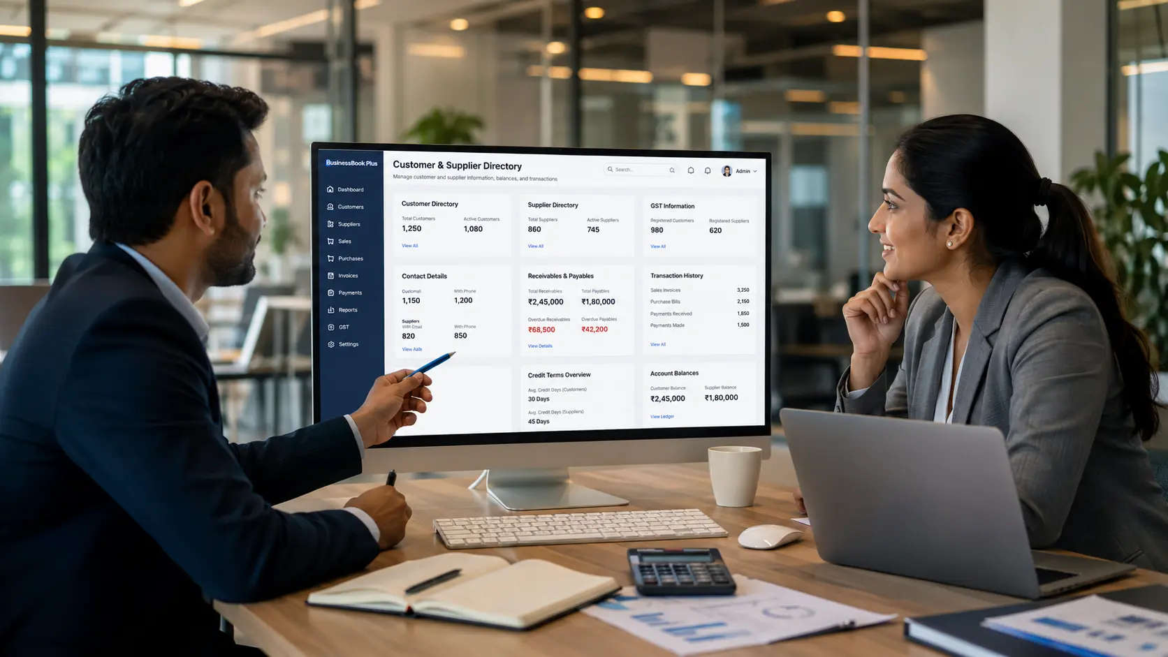 Manage customer and supplier relationships with BusinessBook Plus